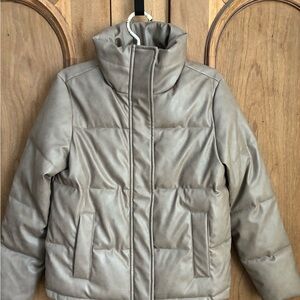 Tribal Jeans Faux Leather Hooded Jacket